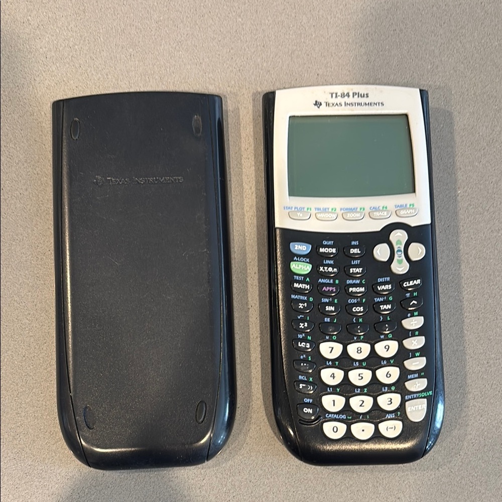 Texas Instruments TI-84 plus black & white Graphing Calculator